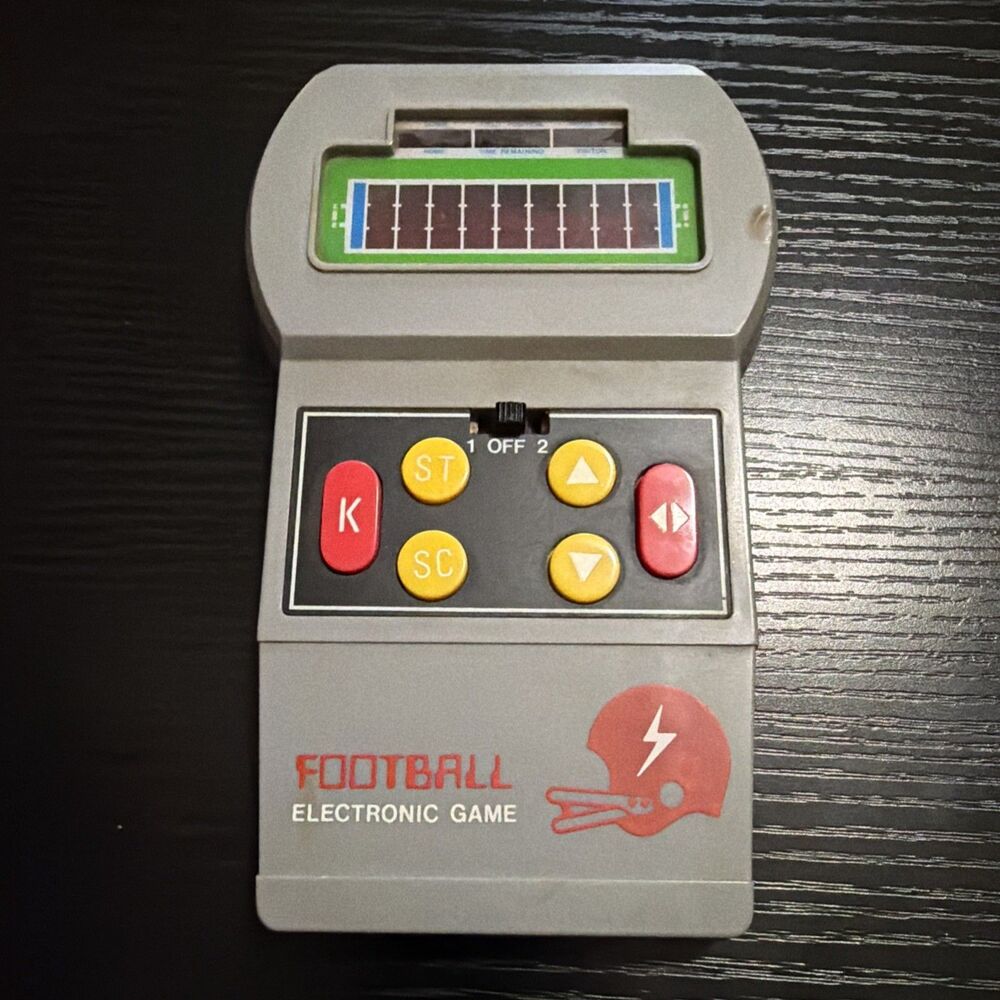 Vintage Football Electronic Game  - Powers On Slightly - Unable To Play - As Is